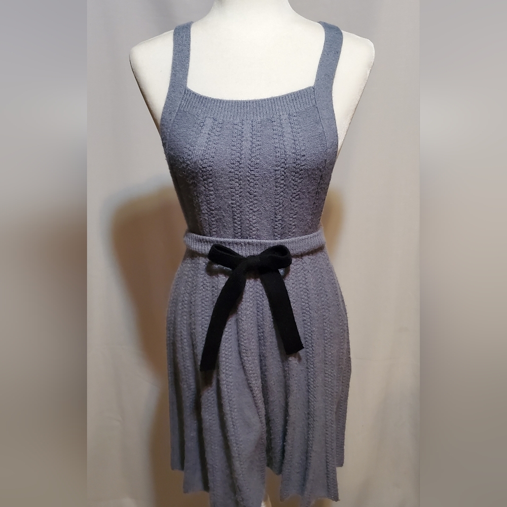 Knit Dress with Black Belt